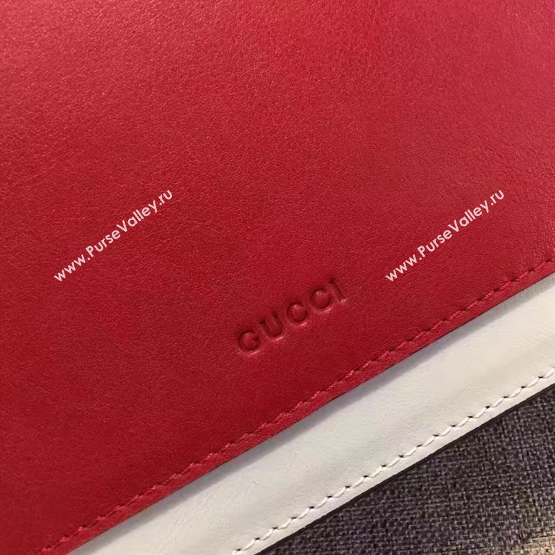 Gucci GG red with white shoulder large bag 6553