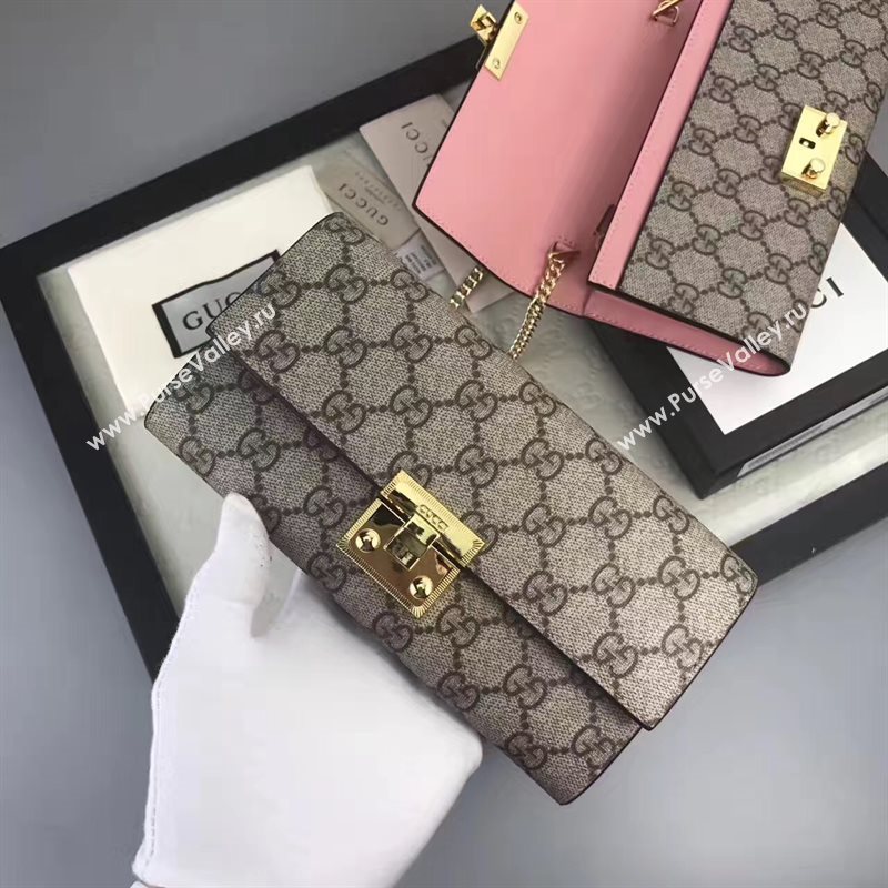 Gucci GG woc gray with pink wallet shoulder bag 6555
