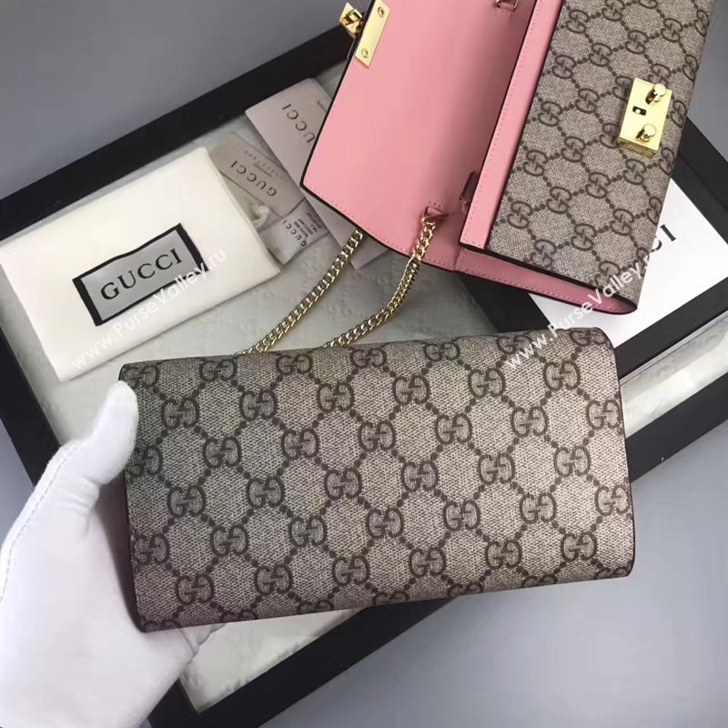 Gucci GG woc gray with pink wallet shoulder bag 6555