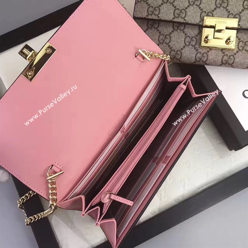 Gucci GG woc gray with pink wallet shoulder bag 6555