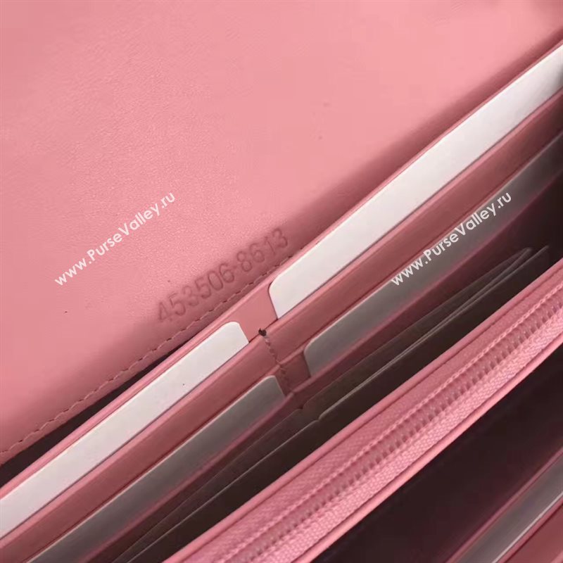 Gucci GG woc gray with pink wallet shoulder bag 6555