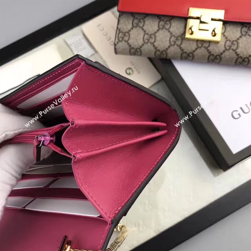 Gucci GG woc shoulder wallet gray red with bag 6557