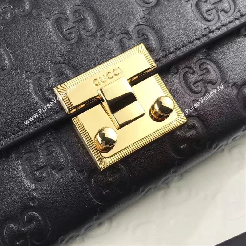 Gucci GG woc shoulder black wallet bag 6558
