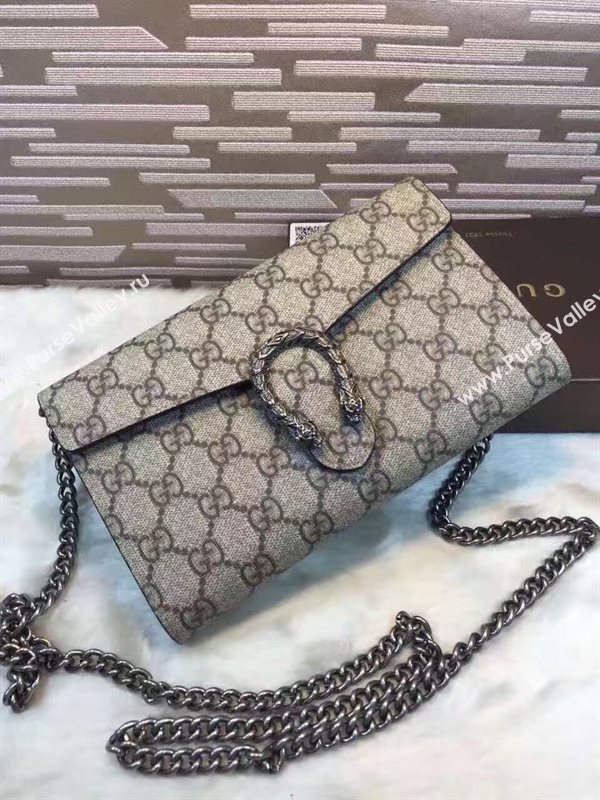 Gucci small gray GG shoulder padlock bag 6559