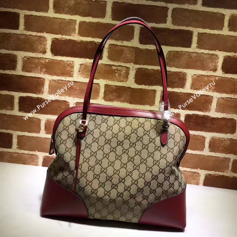 Gucci GG gray with wine tote shoulder bag 6561