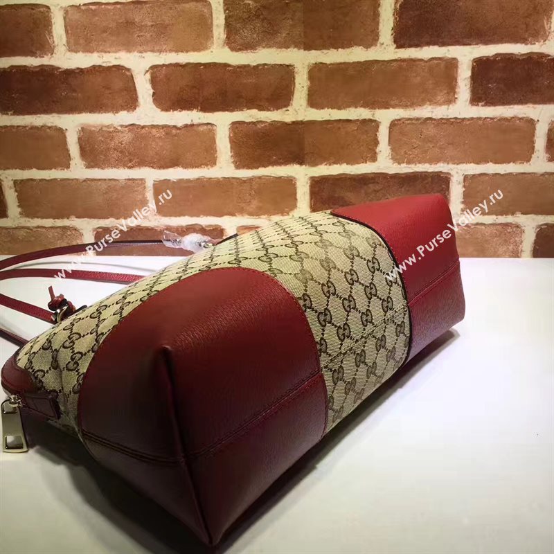 Gucci GG gray with wine tote shoulder bag 6561