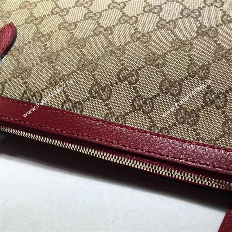 Gucci GG gray with wine tote shoulder bag 6561