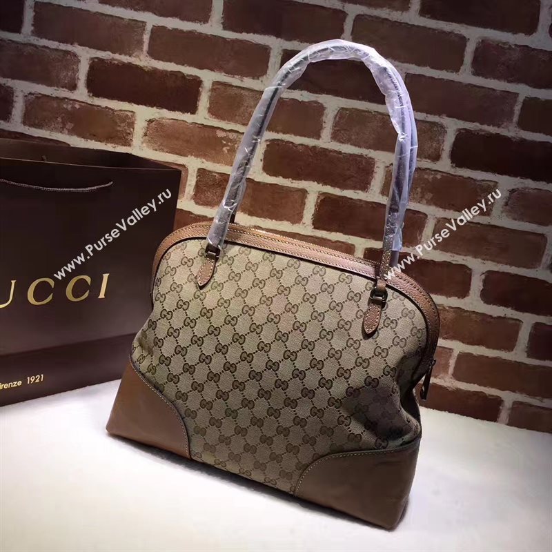 Gucci GG shoulder gray with tote tan bag 6562