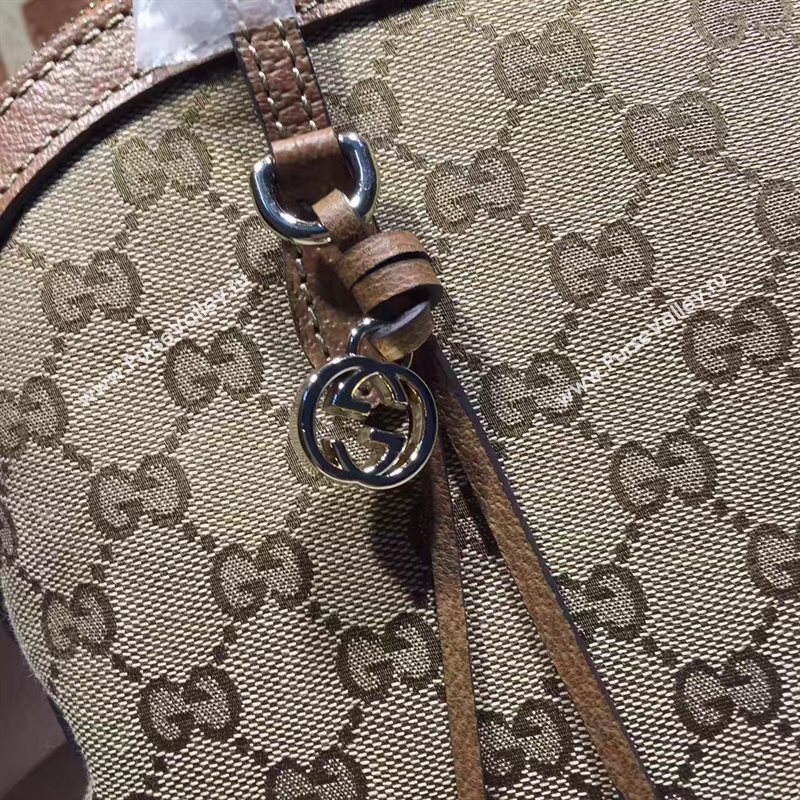 Gucci GG shoulder gray with tote tan bag 6562