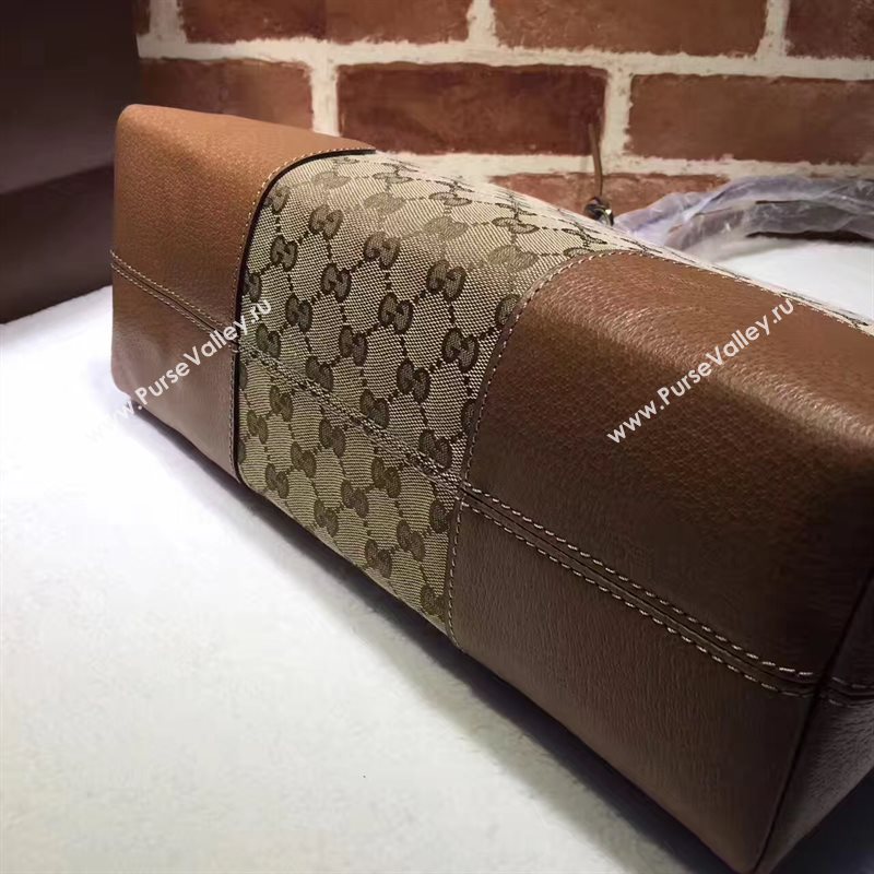 Gucci GG shoulder gray with tote tan bag 6562