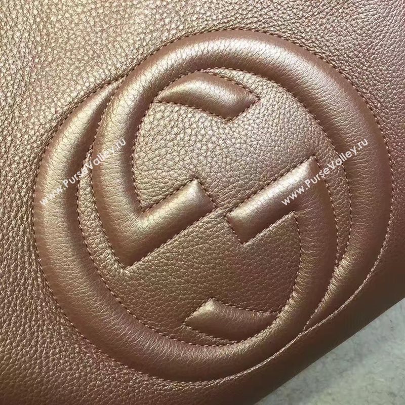 Gucci gold tote soho bag 6568