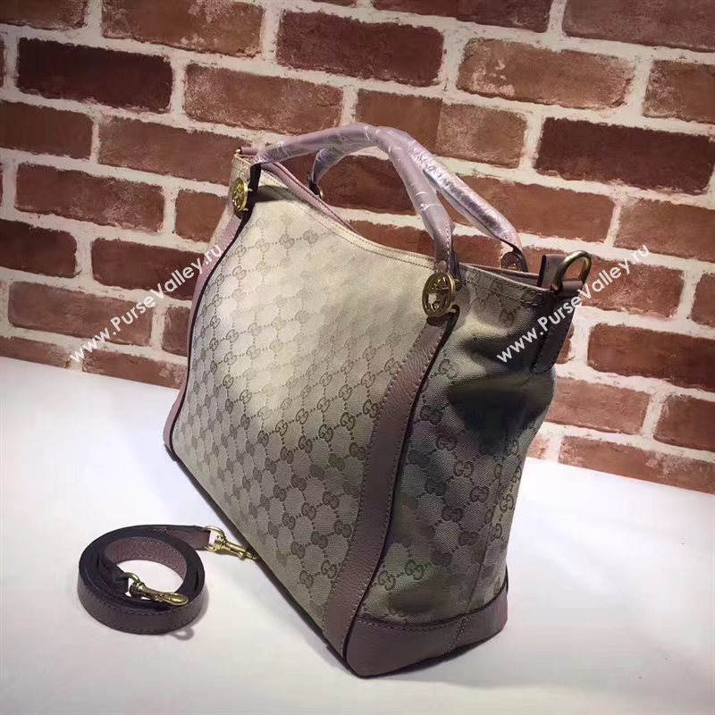 Gucci gray pink GG top tote handle bag 6572