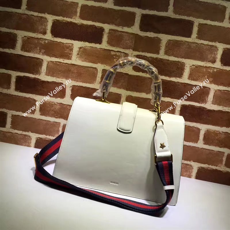 Gucci large padlock bamboo handle red cream bag 6575