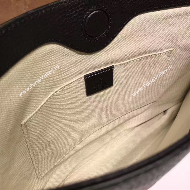 Gucci large zipper clutch black bag 6580