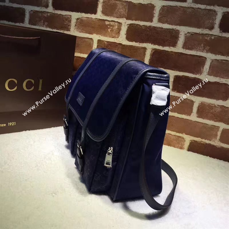 Gucci large messenger navy bag 6581
