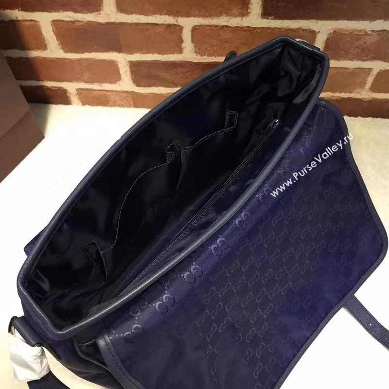 Gucci large messenger navy bag 6581