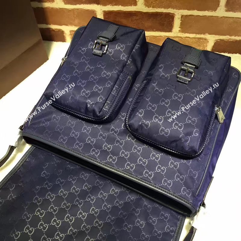 Gucci large messenger navy bag 6581