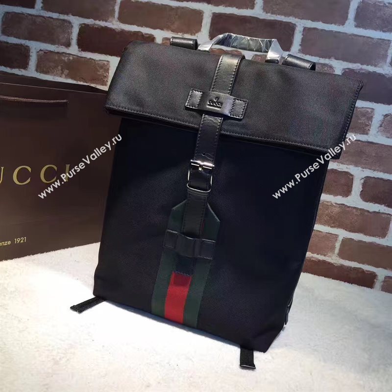 Gucci large black backpack bag 6584