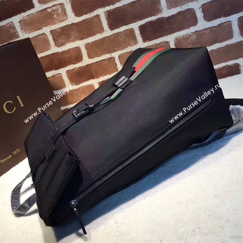 Gucci large black backpack bag 6584