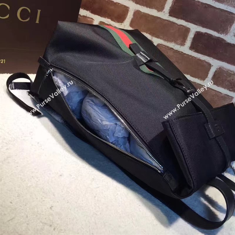 Gucci large black backpack bag 6584
