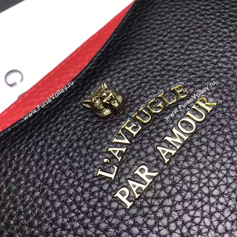 Gucci large wallet black red with bag 6586