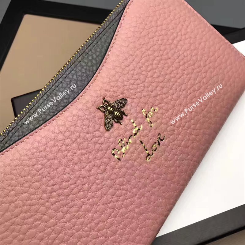 Gucci large pink wallet bag 6587