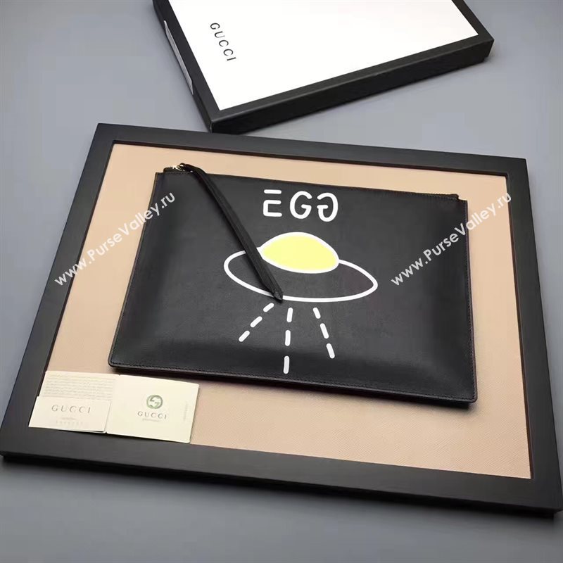 Gucci life is clutch egg black bag 6590