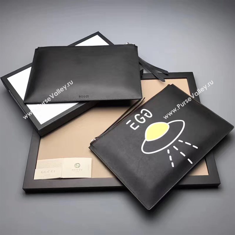 Gucci life is clutch egg black bag 6590