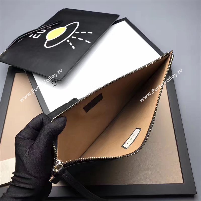 Gucci life is clutch egg black bag 6590