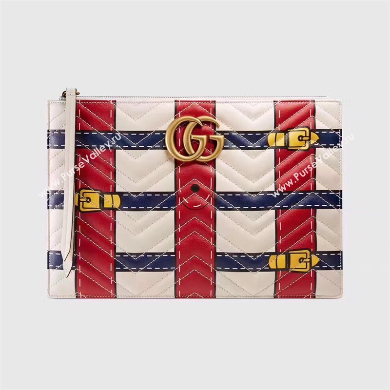 Gucci cream wine large clutch GG bag 6592