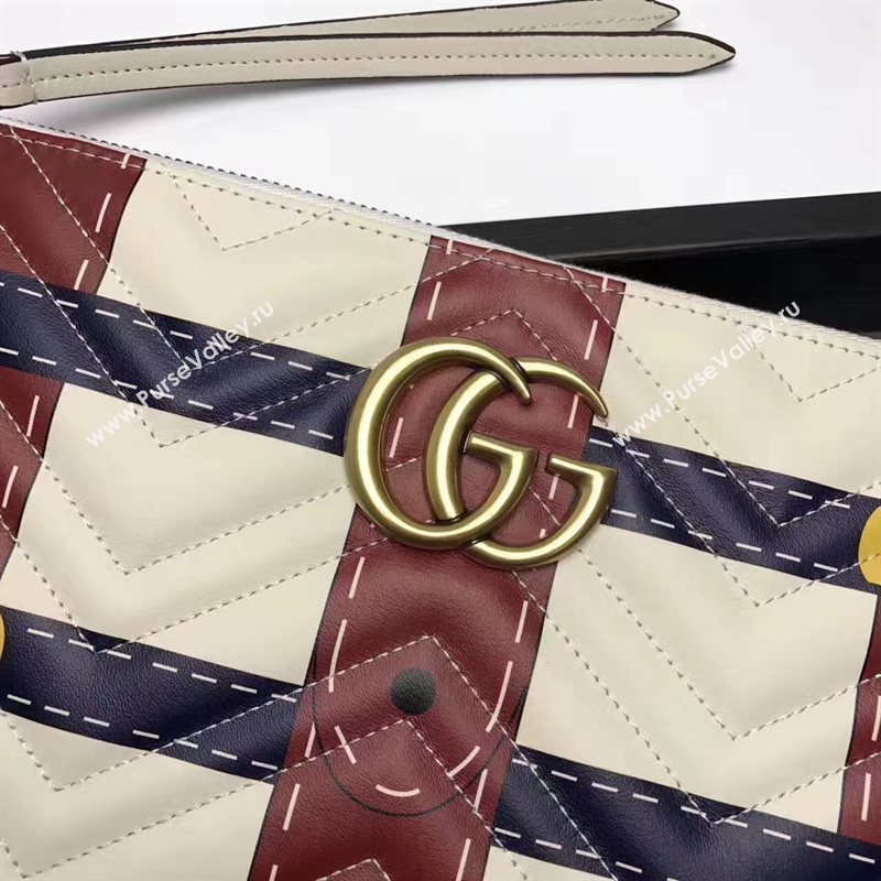 Gucci cream wine large clutch GG bag 6592