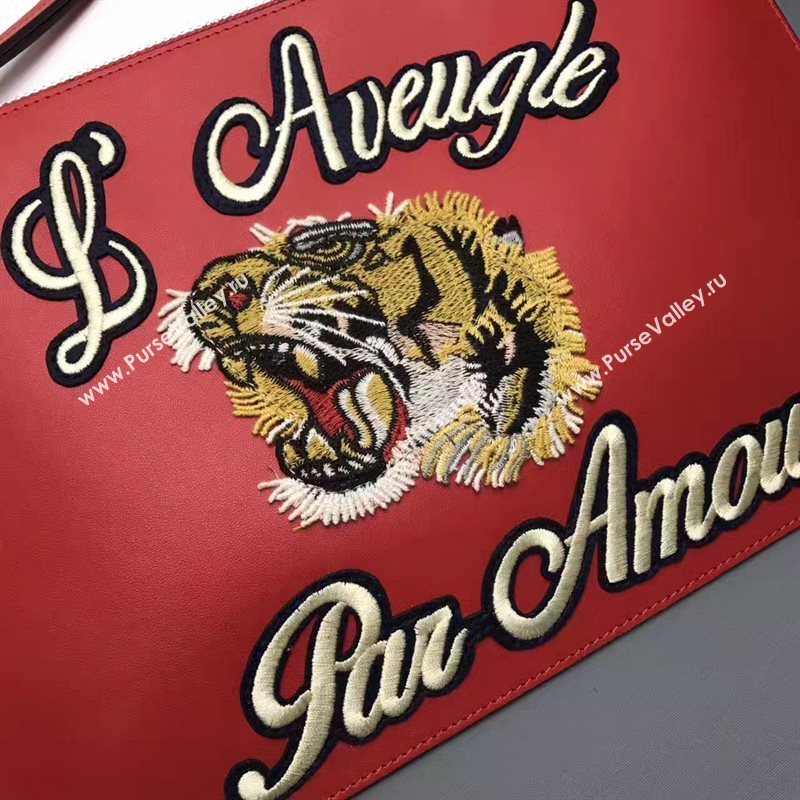 Gucci red large clutch GG bag 6593