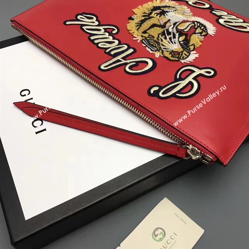 Gucci red large clutch GG bag 6593