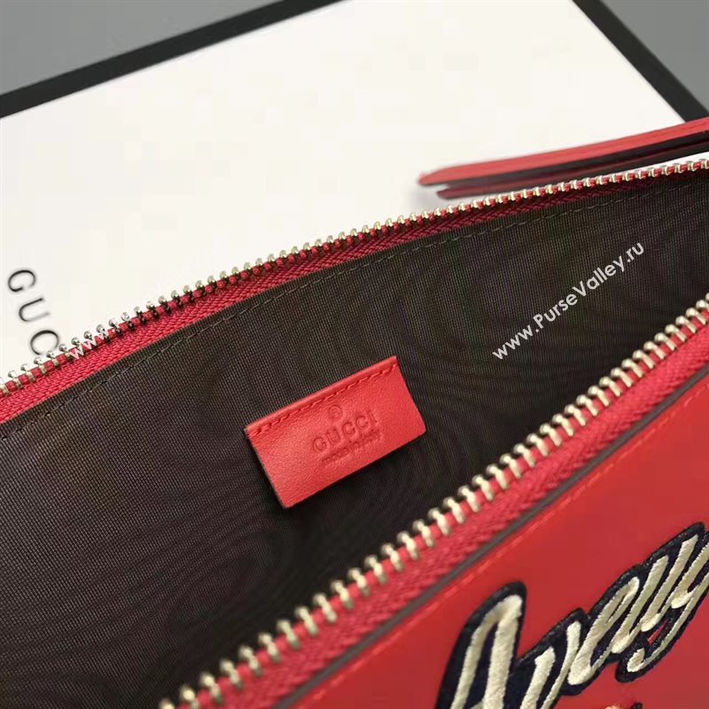 Gucci red large clutch GG bag 6593