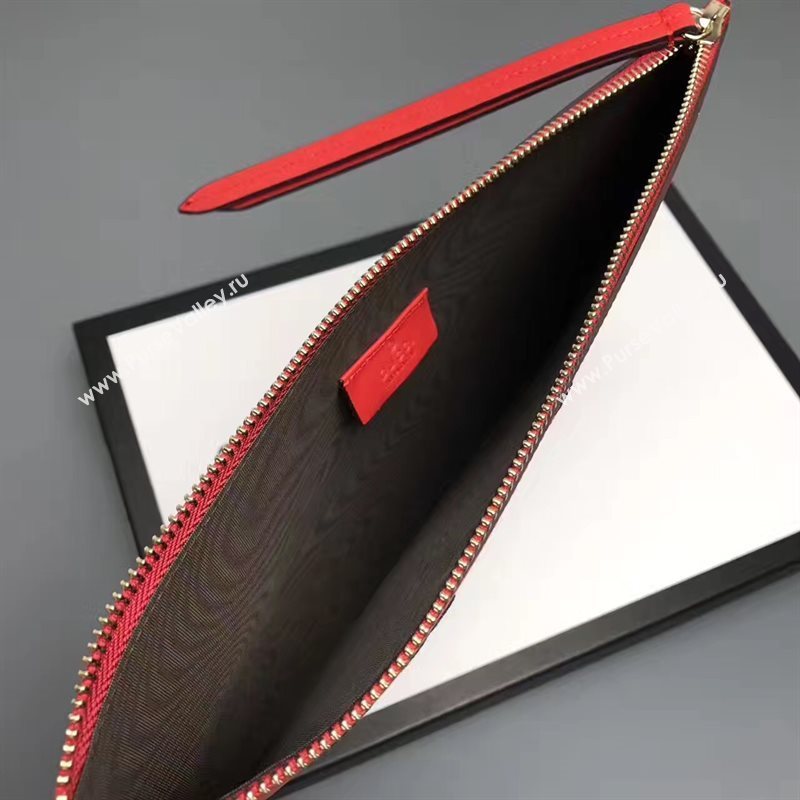 Gucci red large clutch GG bag 6593