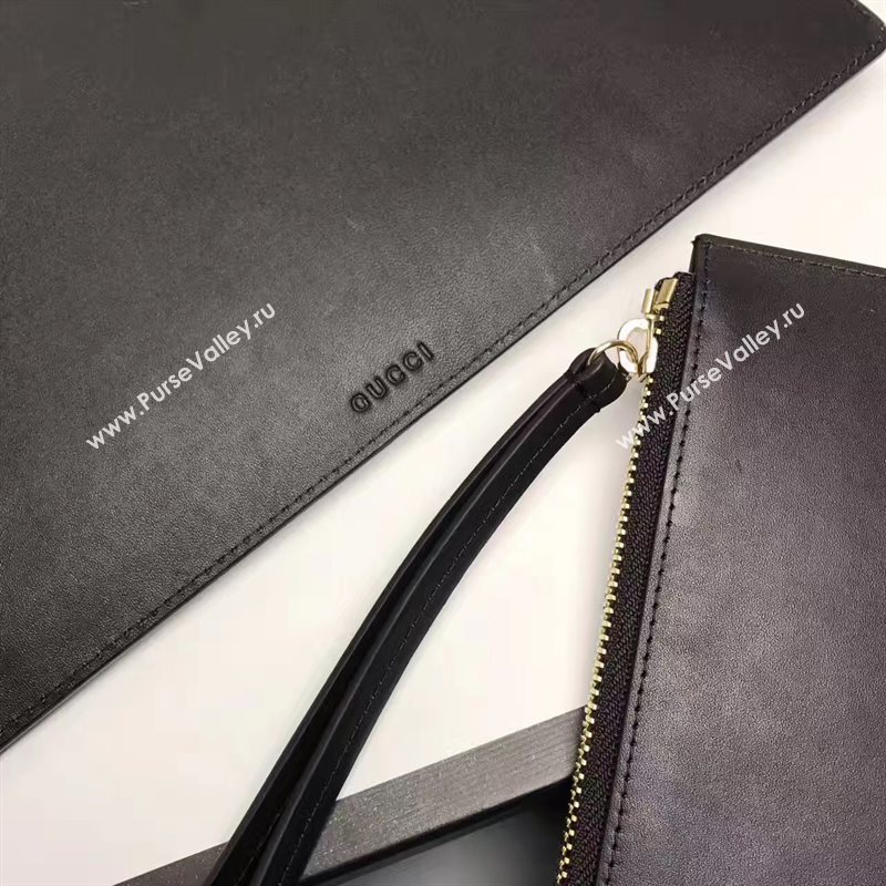 Gucci black large clutch GG bag 6595