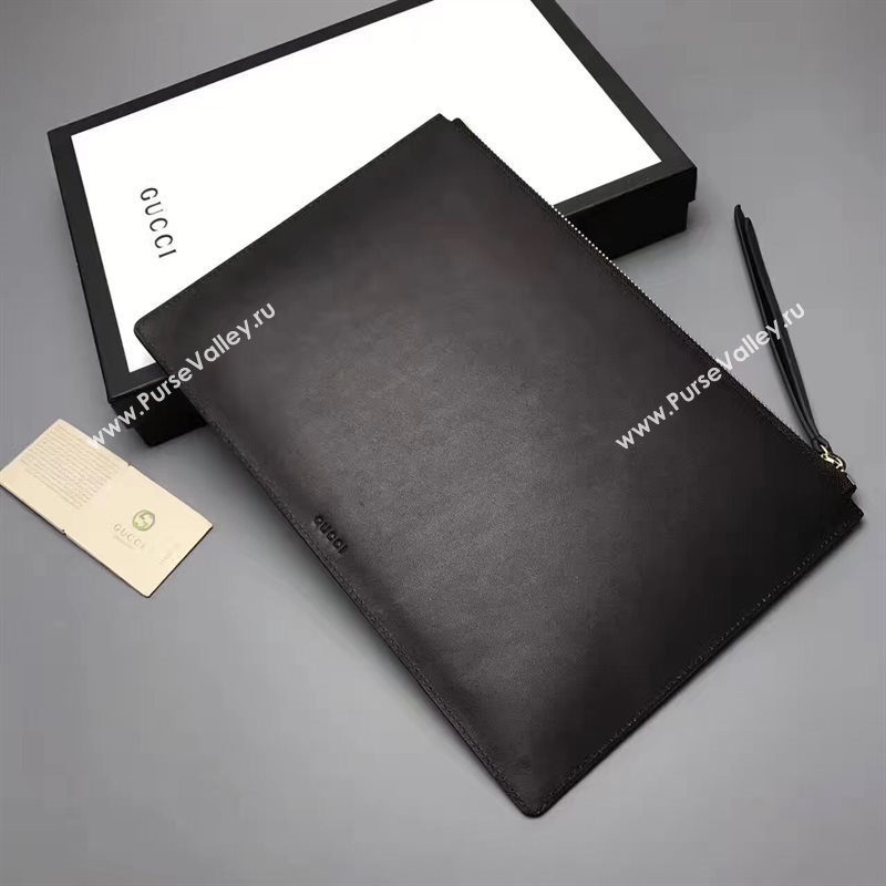 Gucci black large clutch GG bag 6595