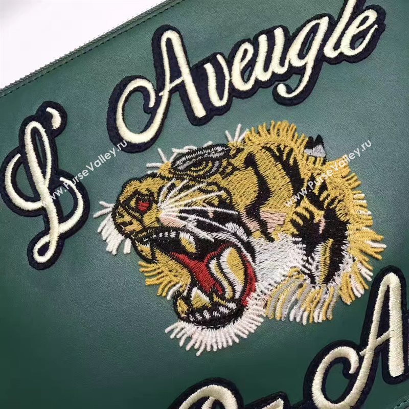 Gucci large green clutch GG bag 6596