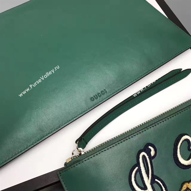 Gucci large green clutch GG bag 6596