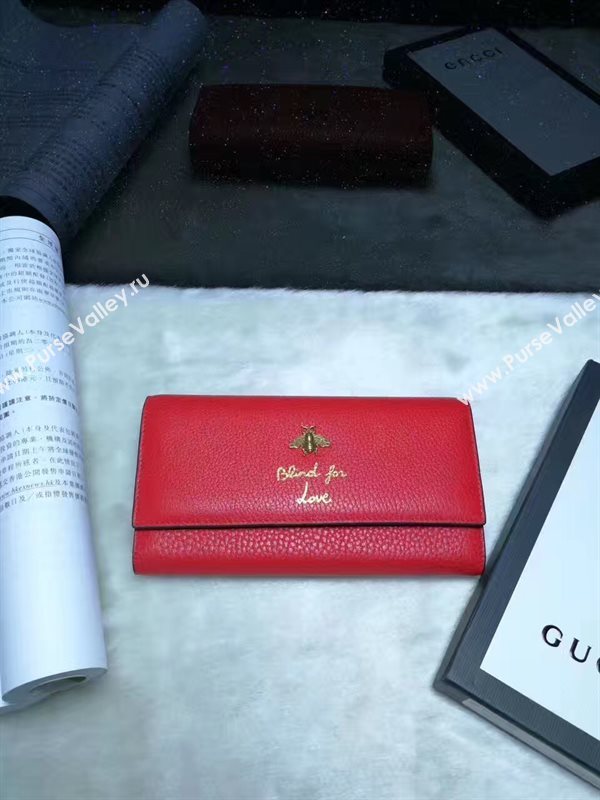 Gucci red 2 wallet fold bag 6597