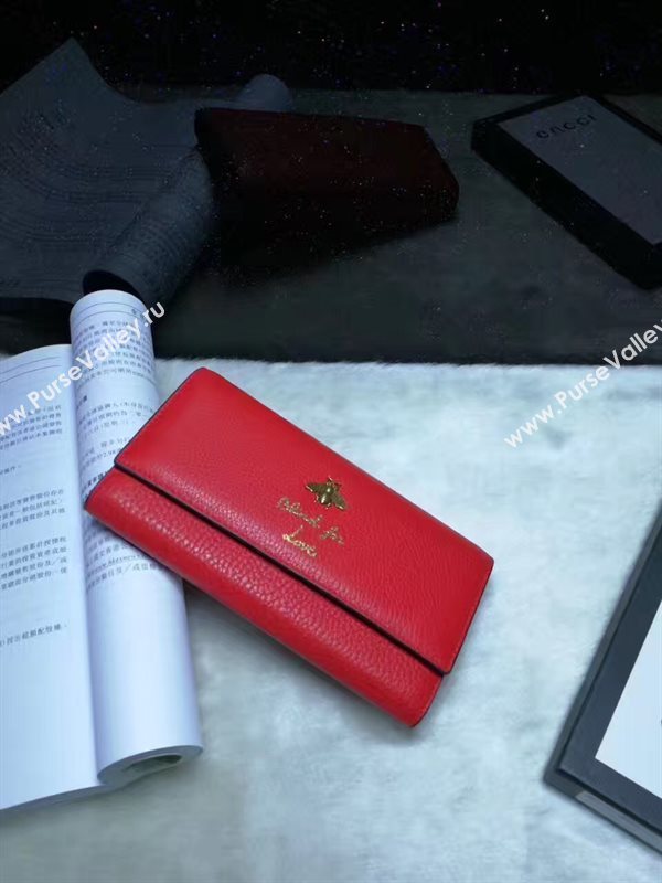 Gucci red 2 wallet fold bag 6597