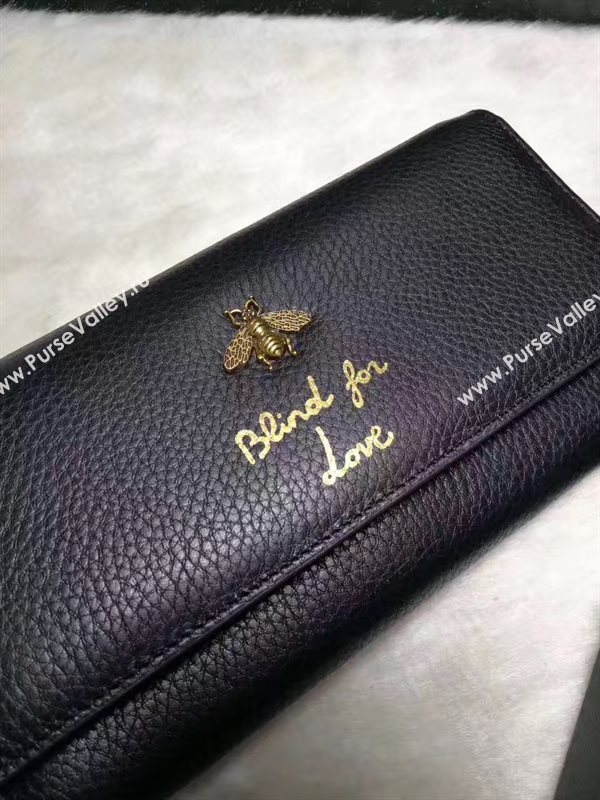 Gucci black 2 wallet fold bag 6598