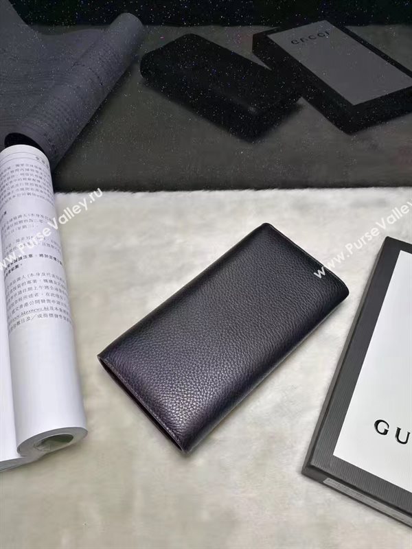 Gucci black 2 wallet fold bag 6598