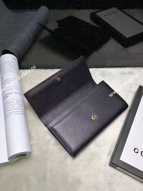 Gucci black 2 wallet fold bag 6598