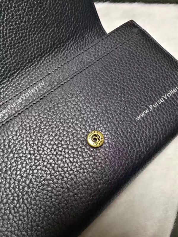Gucci black 2 wallet fold bag 6598