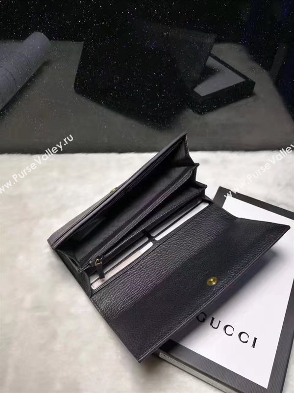 Gucci black 2 wallet fold bag 6598