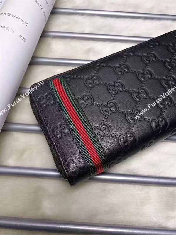 Gucci black GG wallet zipper bag 6599