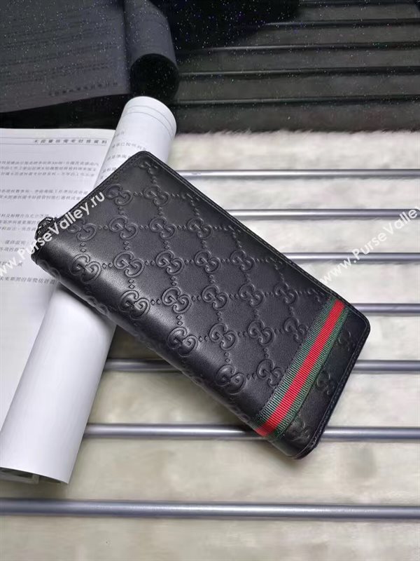 Gucci black GG wallet zipper bag 6599