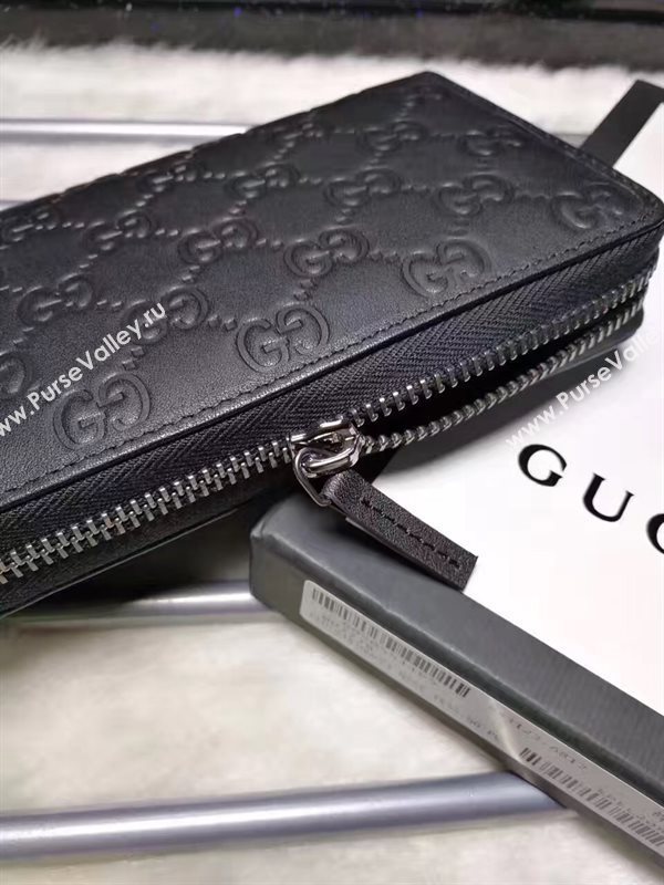 Gucci black GG wallet zipper bag 6599