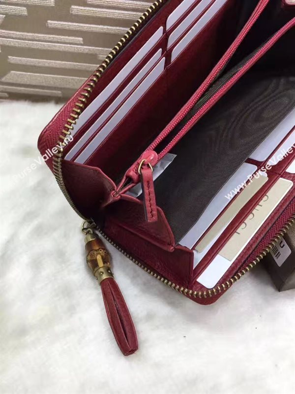 Gucci zipper wallet gray pink wine bag 6500